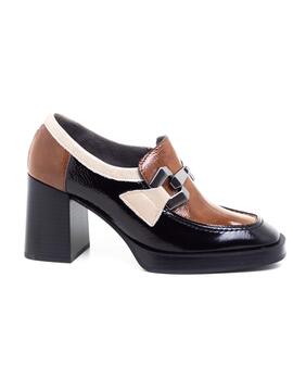 Zapato Pitillos 5484 Negro y Beige para Mujer