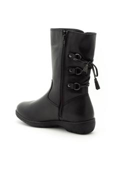 Bota Kangaroos De Piel Negra 9030-11