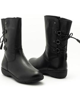 Bota Kangaroos De Piel Negra 9030-11