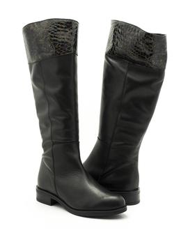 Bota Modabella De Piel Negra 150.2173