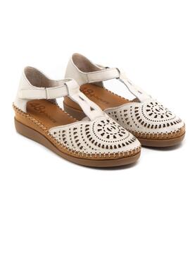 Sandalia Mujer 48Horas Crema
