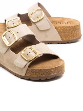 Sandalia Mujer Yokono Wiwi-003 Beige