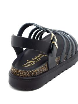 Sandalia Mujer Yokono Tunez-107 Negro