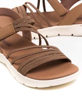 Sandalia Mujer Skechers 141473 Tostada