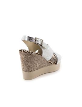 Sandalia Destroy De Piel Plata D503451