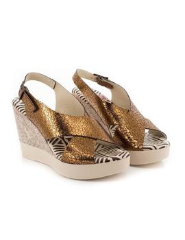 Sandalia Destroy De Piel Bronce D503451