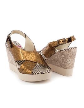 Sandalia Destroy De Piel Bronce D503451