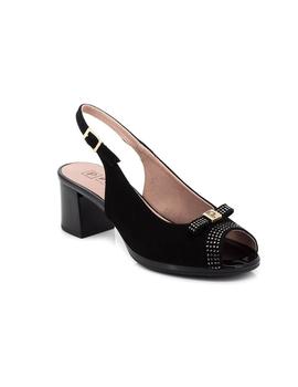 Sandalia Pitillos De Piel Negra 5094