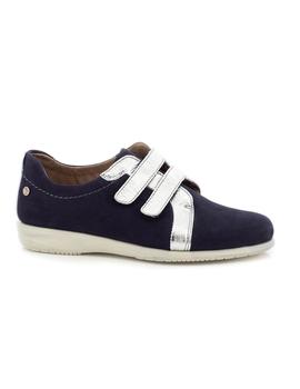 Zapato Flex Go De Piel Azul 17590004