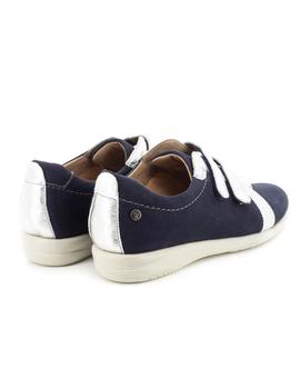 Zapato Flex Go De Piel Azul 17590004