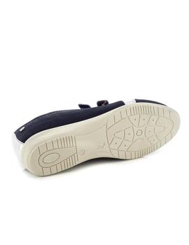 Zapato Flex Go De Piel Azul 17590004