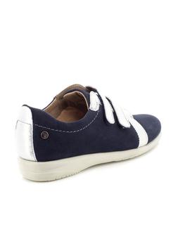 Zapato Flex Go De Piel Azul 17590004