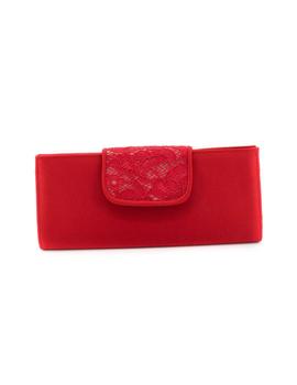 Clutch Angel Alarcón De Raso Rojo 133