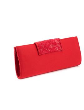 Clutch Angel Alarcón De Raso Rojo 133