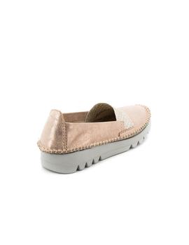 Zapato Flex-Go De Piel Oro SB0117