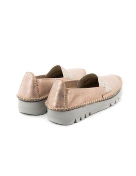 Zapato Flex-Go De Piel Oro SB0117