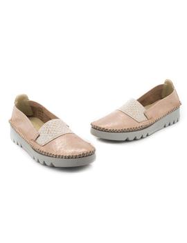 Zapato Flex-Go De Piel Oro SB0117