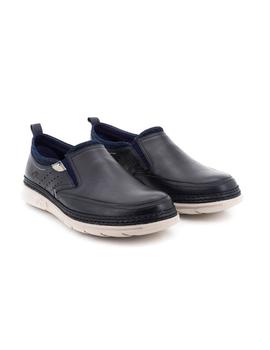 Zapato Fluchos De Piel Azul F0174_SASU