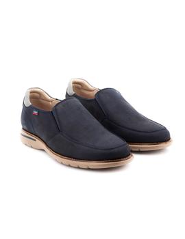 Zapato Callaghan De Piel Azul 14204