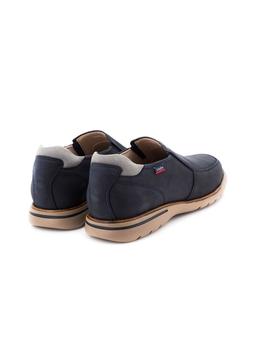 Zapato Callaghan De Piel Azul 14204