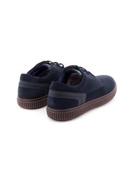 Zapato Callaghan De Piel Azul 12200