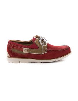 Nautico Fluchos De Piel Nobuck Rojo 9763_CROS