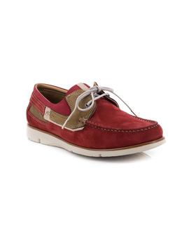 Nautico Fluchos De Piel Nobuck Rojo 9763_CROS