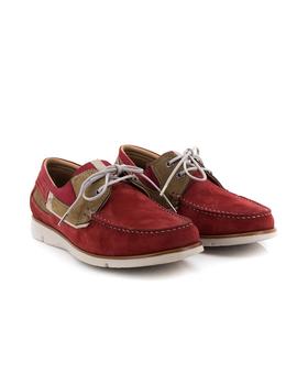 Nautico Fluchos De Piel Nobuck Rojo 9763_CROS