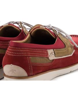 Nautico Fluchos De Piel Nobuck Rojo 9763_CROS