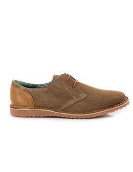 Zapato El Corzo De Piel Serraje Tostado 907