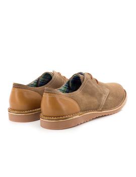Zapato El Corzo De Piel Serraje Tostado 907