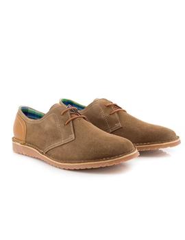 Zapato El Corzo De Piel Serraje Tostado 907