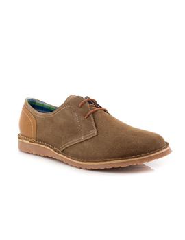 Zapato El Corzo De Piel Serraje Tostado 907
