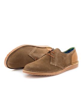 Zapato El Corzo De Piel Serraje Tostado 907