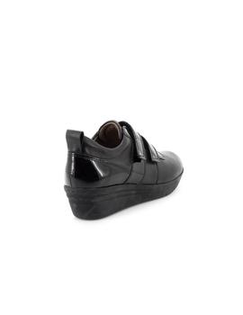 Zapato Flex  Go De Piel Negro 18W50008