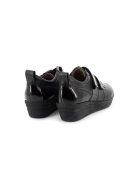 Zapato Flex  Go De Piel Negro 18W50008