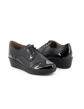 Zapato FlexGo De Piel Negro 18W50009