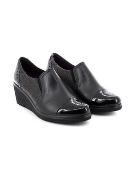 Zapato Pitillos De Piel Negro 1224