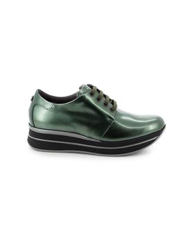 Zapato Pitillos De Piel Verde 1330