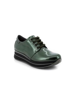Zapato Pitillos De Piel Verde 1330