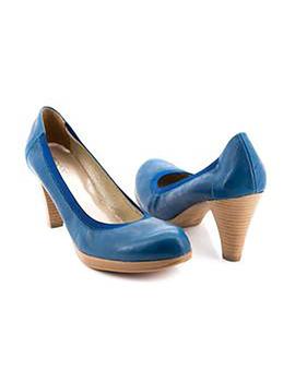Zapato Modabella De Piel Azul