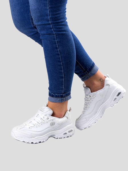 Volcán entregar Jirafa Deportivo Skechers D'Lite Blanco para Mujer en Monchel