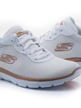 Deportivo  Skechers Blanco Flex Appeal 3.0