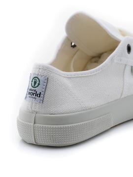 Zapatilla Lona Natural World Blanca para Mujer