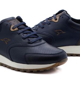 Deportivo Kangaroos 8145 De Piel Azul para Hombre