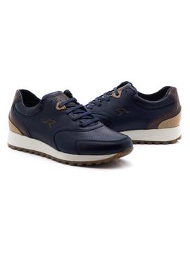 Deportivo Kangaroos 8145 De Piel Azul para Hombre