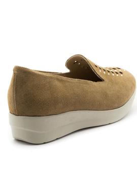 Mocasin D'Chicas 5224 De Piel Beige para Mujer