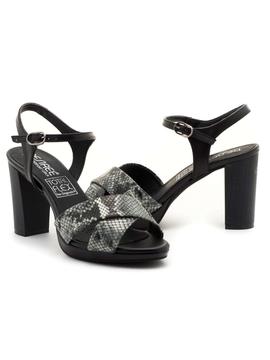 Sandalia Desiree 91115 De Piel Negra para Mujer