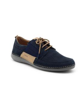 Zapatos Fluchos F0506 De Piel Azules para Hombre