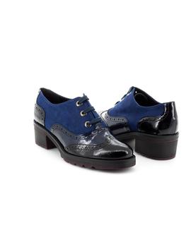 Zapato Modabella De Piel Azul 130-1167